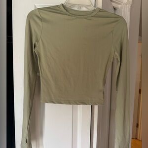 Olive Green Long Sleeve Women's Top